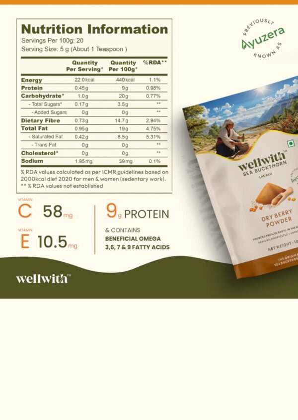 4 Sea Buckthorn Dry Berry Powder